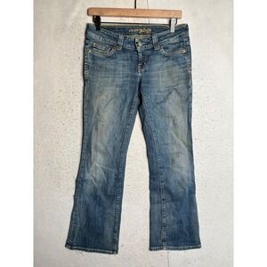 VTG American Eagle Boyfriend 77 Jeans Womens 2 Short Medium Wash Denim 7874
